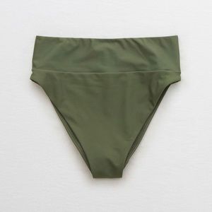 High wasted cheeky bathing suit bottoms.